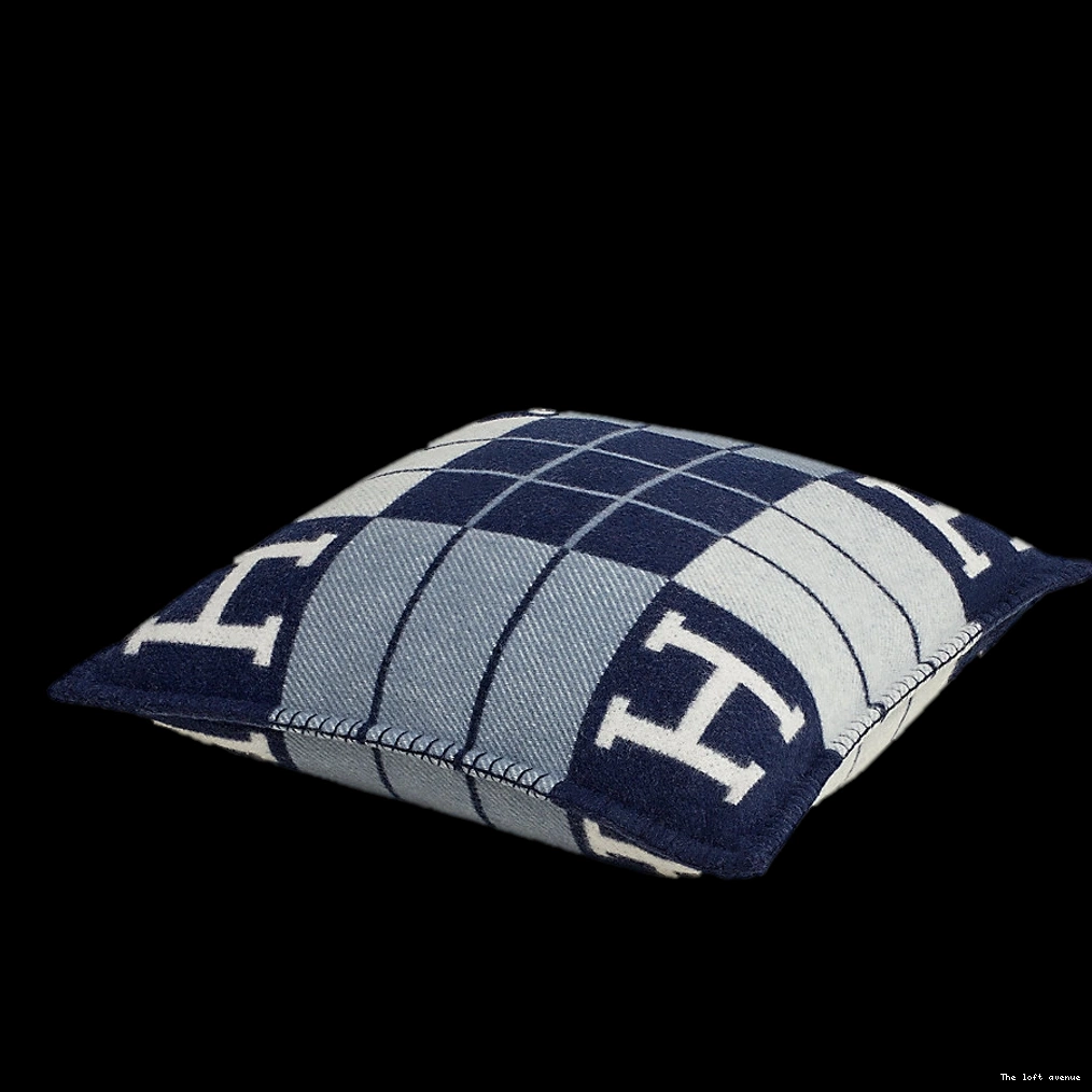 STRIPE PILLOW WOOL HERMES THROW 0722